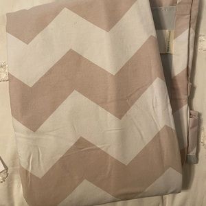 Pottery barn grey chevron blackout curtains set of 2 44 x 84”